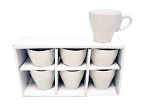 TAZZA CAFFE' PORCELLANA SENZA PIATTINO CONF. 6 PZ