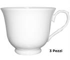 TAZZA PORCELLANA BIANCA CONF.3PZ