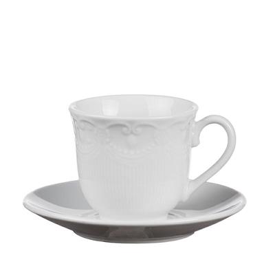 TAZZA CAFFE' PORCELLANA CON PIATTINO CONF. 6 PZ