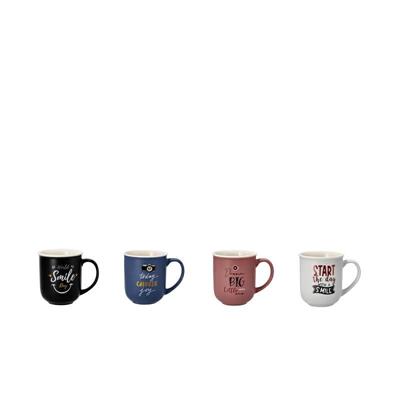 TAZZA PORCELLANA MUG D. 9 X H10 CM 4 DECORI ASS