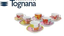 TAZZA CAFFE' CONF.6PZ CON PIATTINO IRIS LOVE