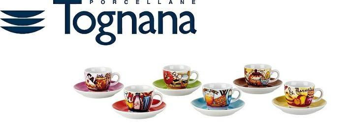 TAZZA CAFFE' CONF.6PZ CON PIATTINO IRIS BREAKFAST