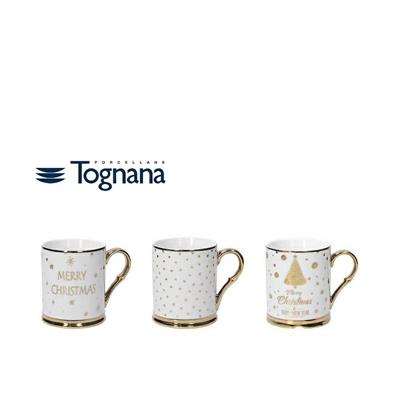 TAZZA MUG 340 CC 3 DECORI ASS NATALE GOLD CHRISTMAS