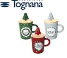 TAZZA MUG 340CC CON COPERCHIO E CUCCHIAINO NATALE TRADITION