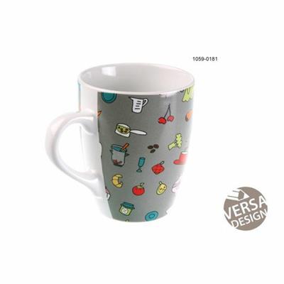 TAZZA MUG D.8,5XH10CM DECORO CUCINA