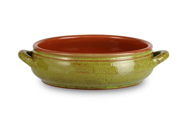 TEGAME TERRACOTTA BASSO FASCINO ANTICO VERDE 25CM