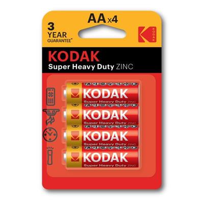 BATTERIA KODAK STILO ZINCO CARBONE AA 1,5V 4PZ