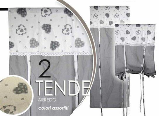 TENDA 60X150CM SET 2PZ 2COLORI ASS.