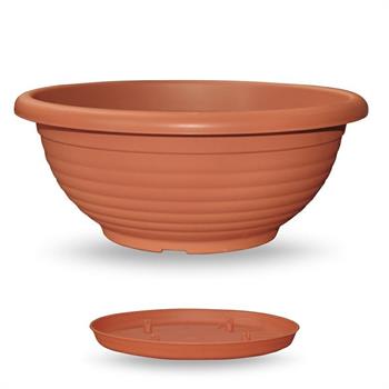 VASO CIOTOLA NAPOLI 25 CM COLORE TERRACOTTA