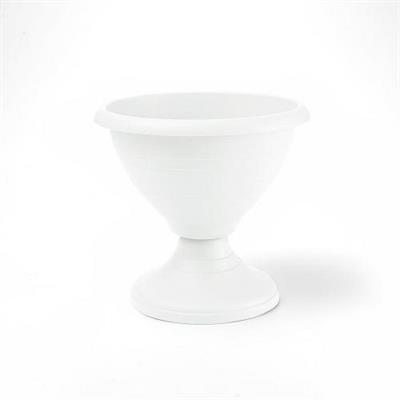 VASO CAMPANA CON PIEDE 30CM COLORE BIANCO