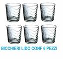 BICCHIERE TRASPARENTE ACQUA LIDO 270ML CONF. 6PZ