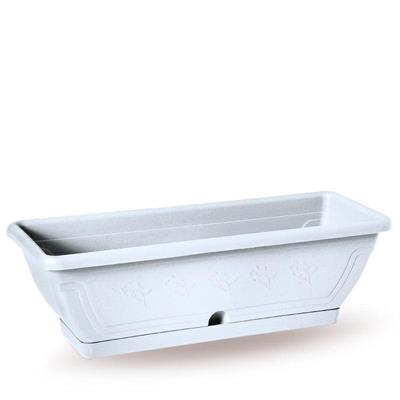 VASO CASSETTA VENEZIA C/SOTTOCASSETTA 50 CM COLORE BIANCO