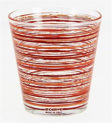 BICCHIERE NADIA ACQUA 250CC CONF.6PZ DECORO FREE STYLE ROSSO