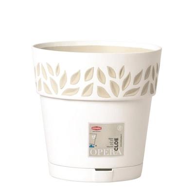 VASO OPERA DECORO CLOE 20XH19 CM BIANCO