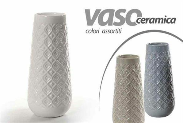 VASO IN CERAMICA 9,5X25CM COLORI ASS.