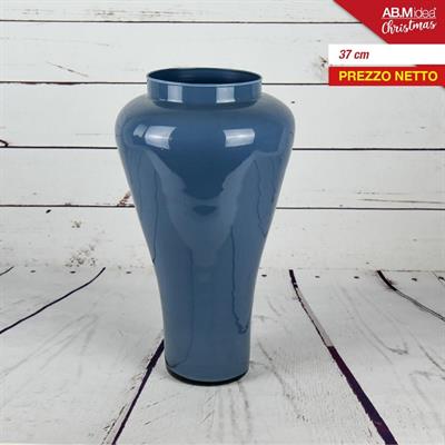 VASO IN VETRO 37CM COLORE GRIGIO SCURO