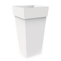 VASO MELROSE ALTO QUADRO 40X40X50CM COLORE BIANCO