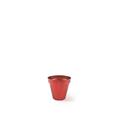 VASO IN PLASTICA FOGLIA ORO ROSSO D. 16 X H15 CM