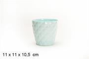 VASO IN PLASTICA 11X11X10,5CM COLORE BIANCO