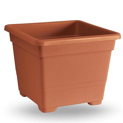 VASO QUADRATO 14 CM COLORE TERRACOTTA