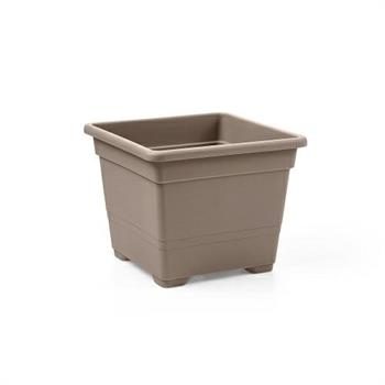 VASO QUADRATO 18CM COLORE AVANA