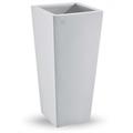 VASO QUADRATO ALTO CLOU H 85 CM COLORE BIANCO