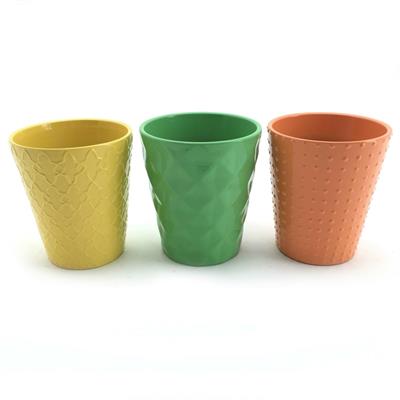 VASO SVASATO 3DESIGN D. 13XH15CM 3COLORI ASS.