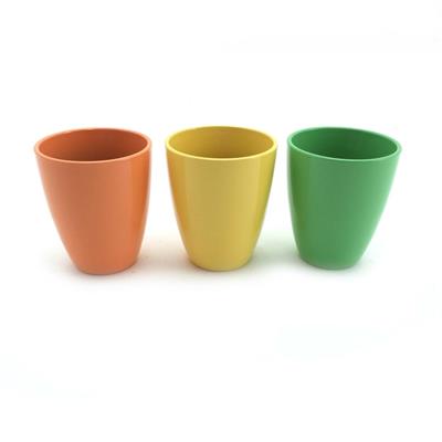 VASO BOMBATO LISCIO D. 10XH12CM 3COLORI ASS.