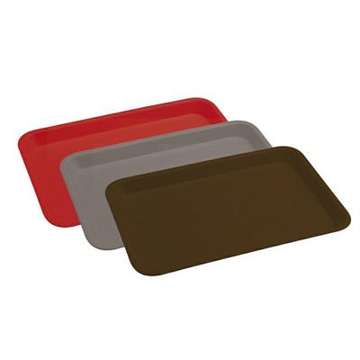 VASSOIETTO MULTIUSO 40X30X2CM COLORI ROSSO/MOKA/TORTORA