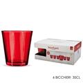 BICCHIERE 35 CL CONF. 6 PZ COLORE ROSSO