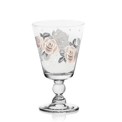 BICCHIERE CALICE ACQUA 315 CC CONF. 3 PZ DECORO DARLING ROSE