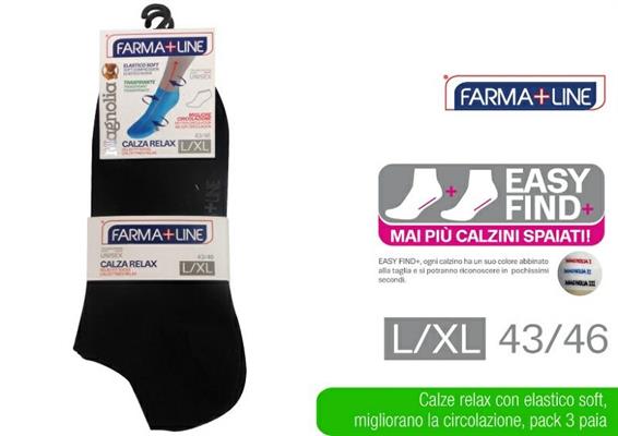 CALZINO RELAX BASSO NERO MIS. L/XL CONF. 3 PZ