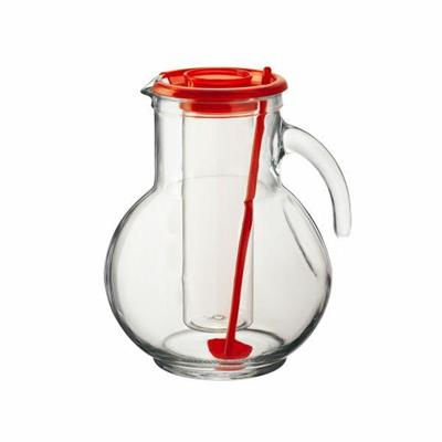 CARAFFA VETRO KUFRA C.COP. BORMIOLI COL. ROSSO