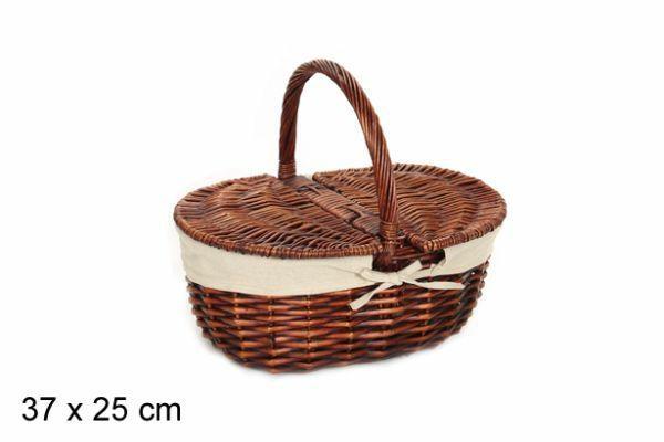 CESTO PIC NIC IN VIMINI MOGANO 37X25CM