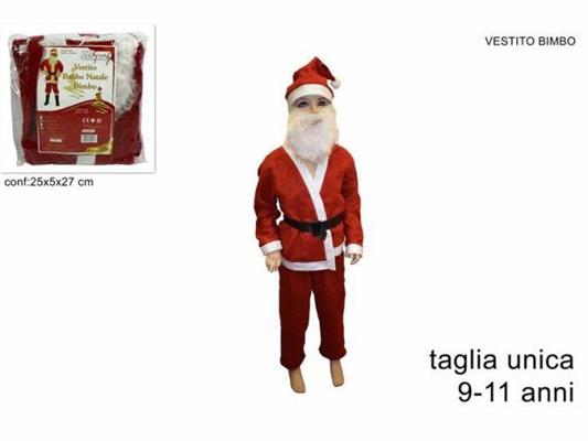 COSTUME BABBO NATALE BIMBO 9-11 ANNI