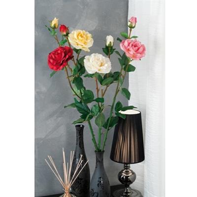 FIORE ROSA 85 CM 1 BOCCIOLO 4 COLORI ASS