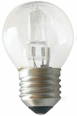 LAMPADINA SFERA ALOGENA E27 42W 230V 625LUMEN TRASPARENTE