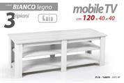 MOBILE TV LEGNO GAIA 120 X 40 X 40 CM COLORE BIANCO