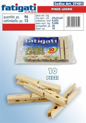 PINZE LEGNO CONF. 10PZ