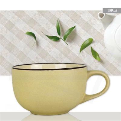 TAZZA COLAZIONE EFFETTO POROSO COLORE VERDE 480ML