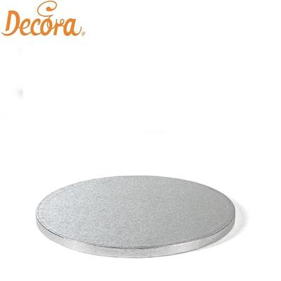 VASSOIO SOTTOTORTA CARTONE RIVESTITO SILVER D. 30 X H 1,2 CM