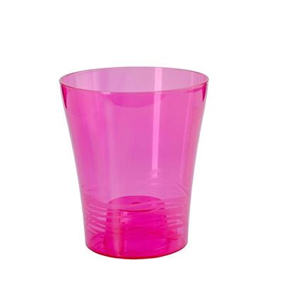 VASO IN PLASTICA CLEAR 14 CM RUBY PINK