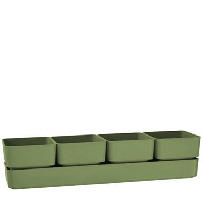 VASO IN PLASTICA 38 CM SIERRA OLIVE