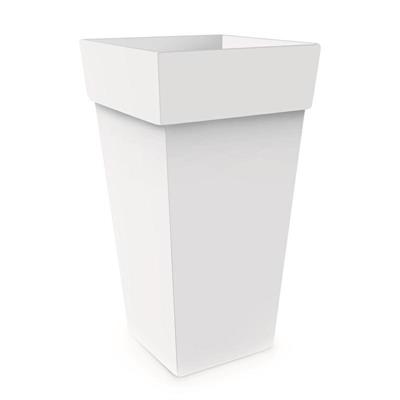 VASO MELROSE ALTO QUADRO 24X24X33 CM COLORE BIANCO