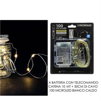 LUCI CATENA 100 MICROLED CON TELECOMANDO