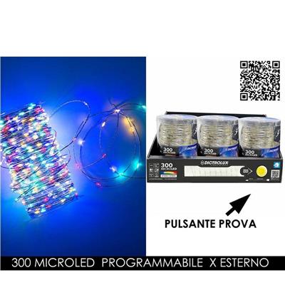 LUCI CATENA 300 MICROLED MULTICOLOR PER ESTERNO