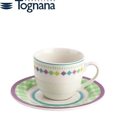 TAZZA CAFFE' CON PIATTINO CONF. 6 PZ PERLA SIVIGLIA