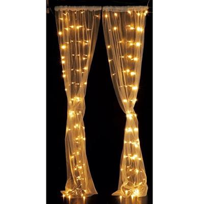 LUCI TENDA ORGANZA 288 LED SET 2 PZ 2,4 MTBIANCO CALDO