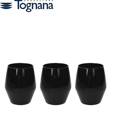 BICCHIERE SET 3 PZ 360 CC GLASS BLACK