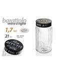 BARATTOLO VETRO A RIGHE 1,7 LT